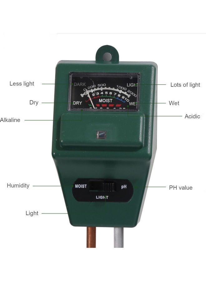 NIBEMINENT 3-in-1 Soil Test PH Moisture Meter Light Green - Image 5