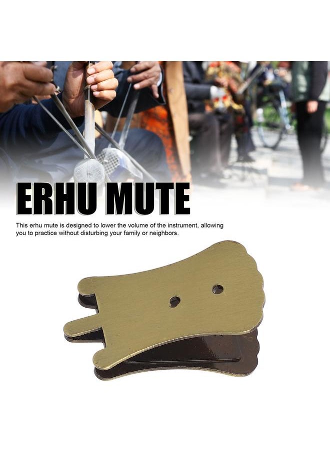 Thoraya - Erhu Mute Reduce Volume Preserve Pitch Metal Erhu Silencer Powerful Muffler Clip for Practice - Image 1