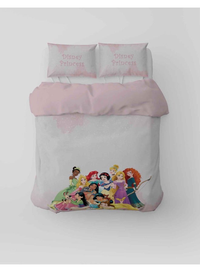 Printed Comforter Set Single Size 220x 180 cm -Multicolour