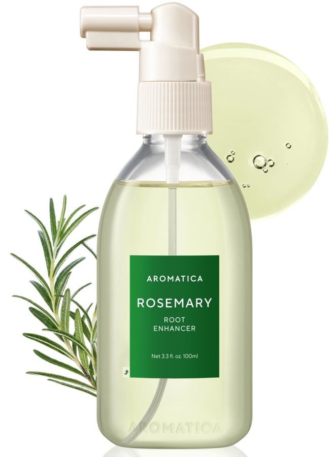 AROMATICA معزز جذور إكليل الجبل 3.38 أونصة / 100 مل - تغذية فروة الرأس بزيت إكليل الجبل المصنف غذائيًا - يخفف من حكة فروة الرأس والجافة والمتقشرة - خالي من الكبريتات والسيليكون والبارابين - Image 1