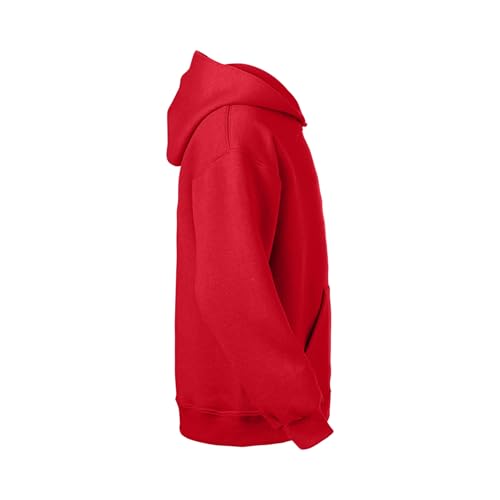 Soffe MJ Big Boys' Basic Hooded Sweatshirt, Red, X-Large - Image 2
