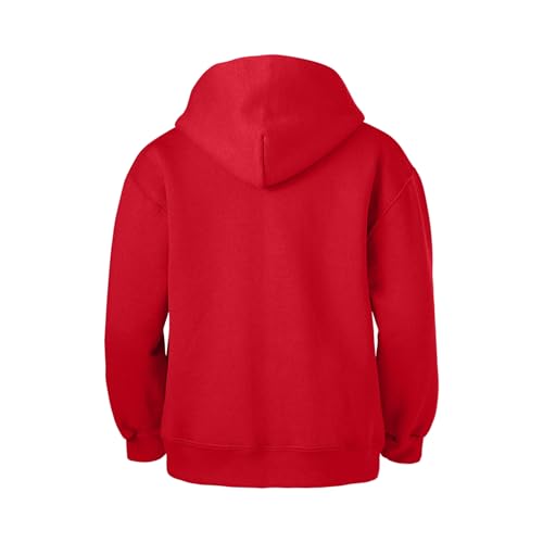 Soffe MJ Big Boys' Basic Hooded Sweatshirt, Red, X-Large - Image 3