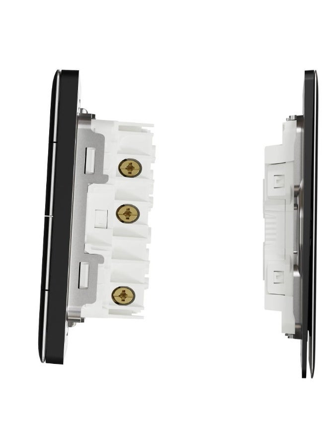 CL Black four-way electrical switch, modern and distinctive design. - Image 2