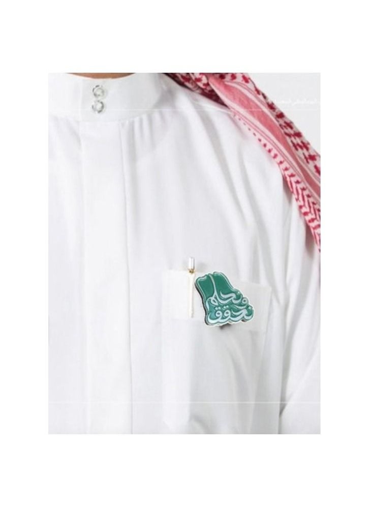5esha - Saudi National Day 94 brooch, gold or silver (random selection) - Image 1
