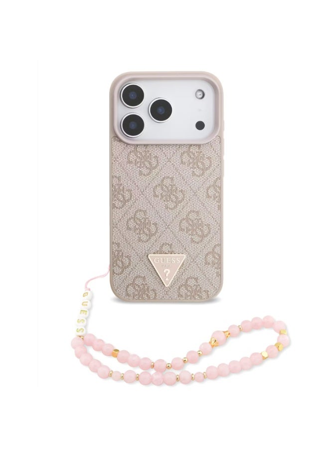 GUESS Guess MagSafe 4G PU Leather Case with Small 4G Logo & Wrist Strap for iPhone 17 Pro Max, Drop Protection, Slim Profile, Easy Snap-On, Sustainable Packaging, Comfortable Grip, Lightweight Design - Pink - Image 5