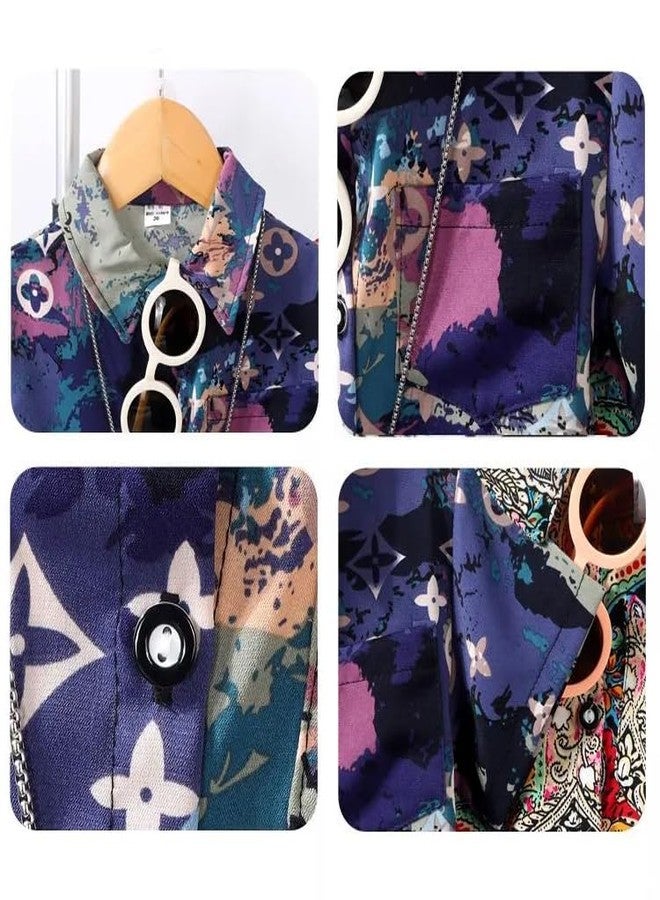 Bold N Elegant طقم ملابس صيفية للأولاد من Bold N Elegant، مكون من قميص وشورت بنقشة هندسية صناعية، مناسب للأطفال الصغار في مرحلة ما قبل المدرسة (أزرق، 3-4 سنوات) - Image 5