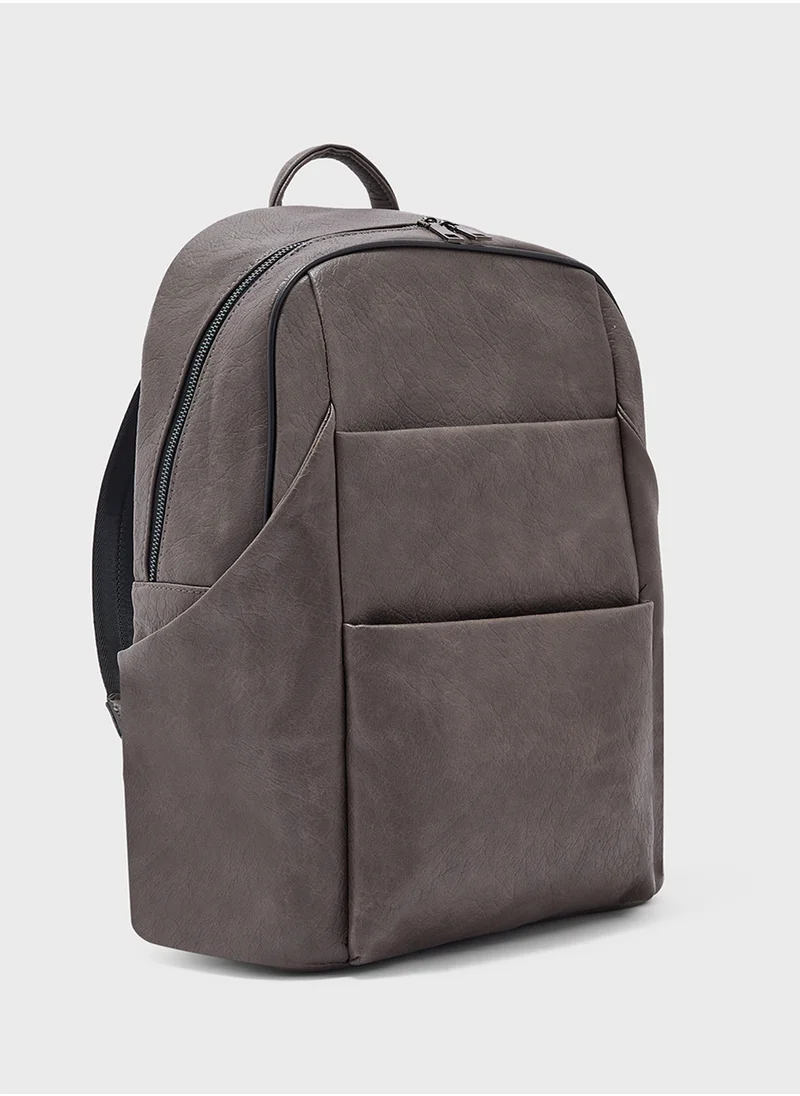 روبرت وود Premium Faux Leather Backpack