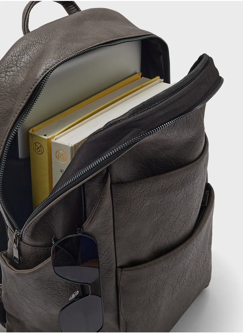 روبرت وود Premium Faux Leather Backpack