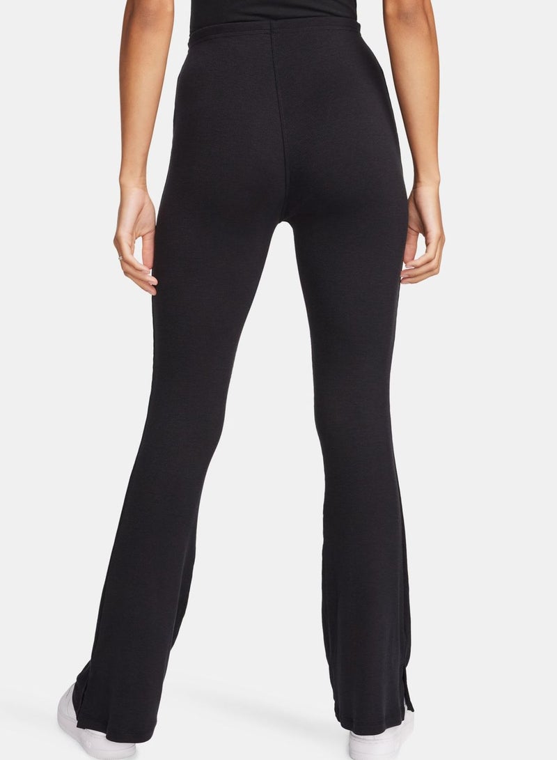 نايكي بنطال محبوك مضلع بخصر متوسط الارتفاع من نايكي سبورتس وير. - Image 2