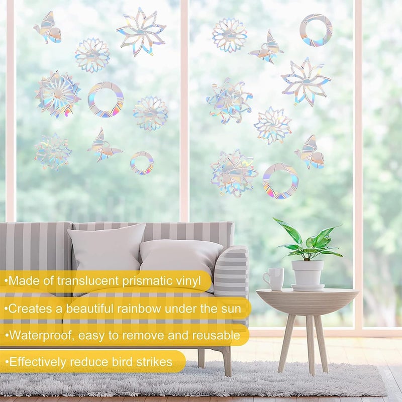 Shawula 18PCS Mandala Window Clings - شارات مكافحة الاكتساب لإنقاذ الطيور من الاصطدام - Image 4