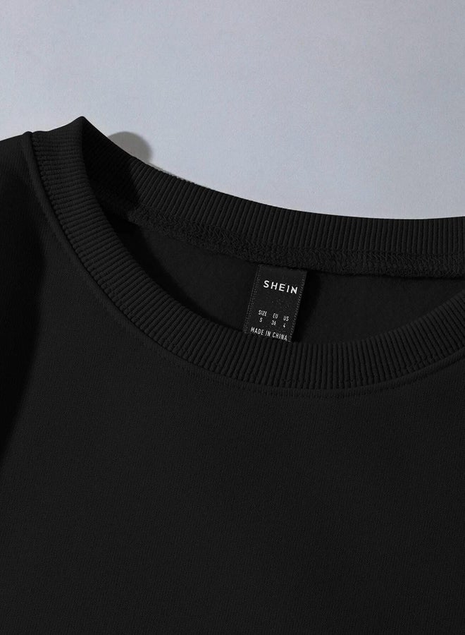 Kotty Kotty Slogan Print Round Neck Sweatshirt  - Image 4