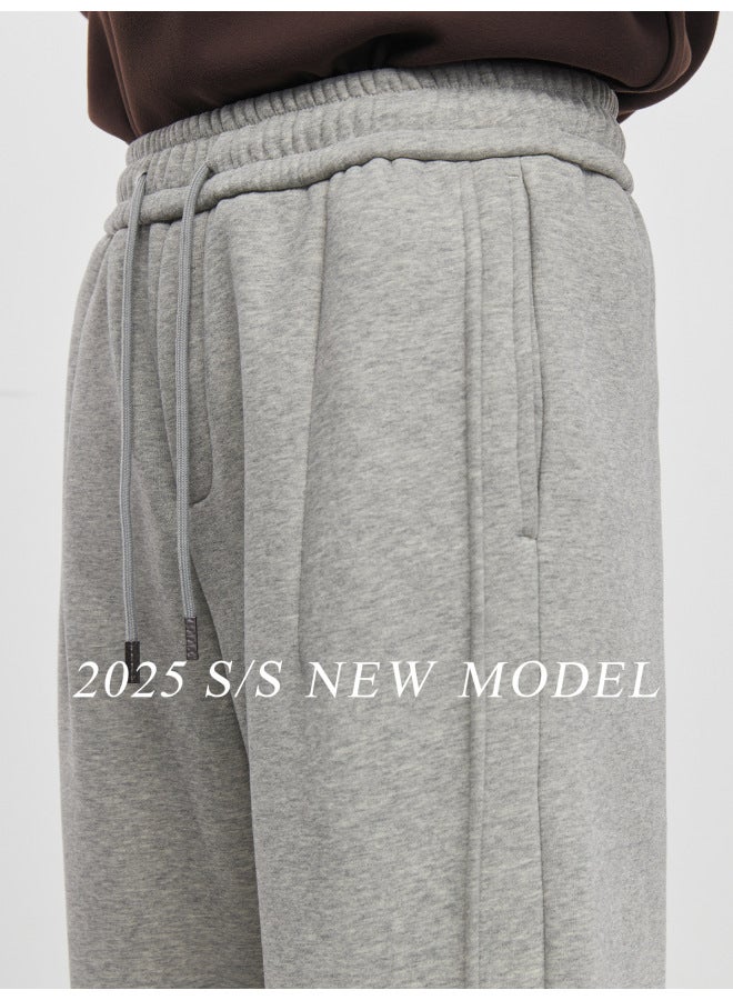 Yizhi "trendy" Casual Fleece-lined Casual Pants For Men, Autumn And Winter New Straight Loose Sweatpants - Image 3