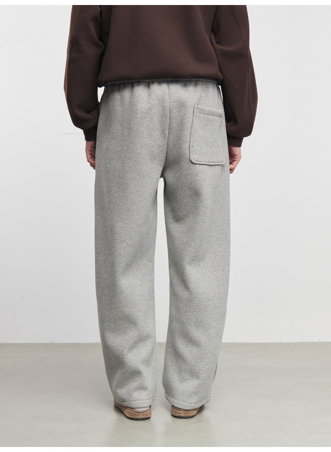 Yizhi "trendy" Casual Fleece-lined Casual Pants For Men, Autumn And Winter New Straight Loose Sweatpants - Image 5
