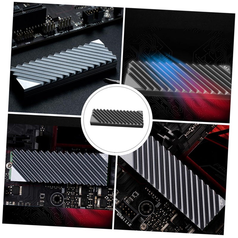 Aluminum Heat Sink Cooler Fin For Ssd Grey Color Slim Design Anodized Finish Enhanced Heat Dissipation Industrial Applications - Image 4