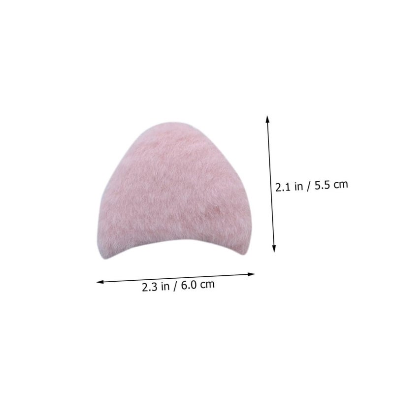 Outanaya 10pcs Diy Cat Ears Hairband Charms Fuzzy Rabbit Fur Cute Cat Shape for Boys and Girls Crafts Decor - Image 2