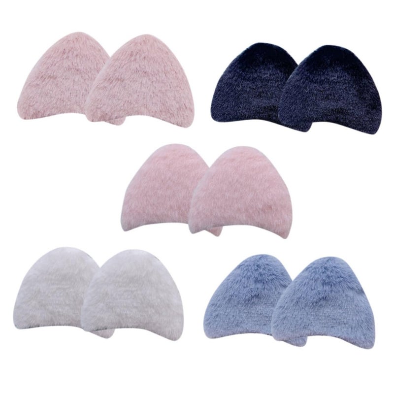 Outanaya 10pcs Diy Cat Ears Hairband Charms Fuzzy Rabbit Fur Cute Cat Shape for Boys and Girls Crafts Decor - Image 1