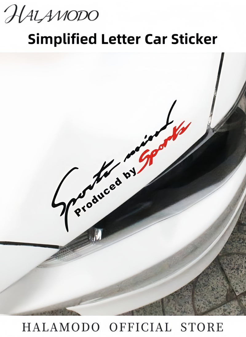 Generic Removable Car Reflective Sticker Car Body Decal Self-Adhesive Letter Sticker Simple Stickers Sport Lamp Eyebrow Stickers Auto Hood Sticker (19cm×7cm)  - Image 3