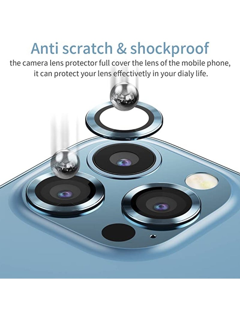 Digi Core واقي عدسة كاميرا iPhone متوافق مع غطاء عدسة كاميرا iPhone باللون الأزرق لهاتف Apple iPhone 13 Pro/13 Pro Max Sierra - Image 3