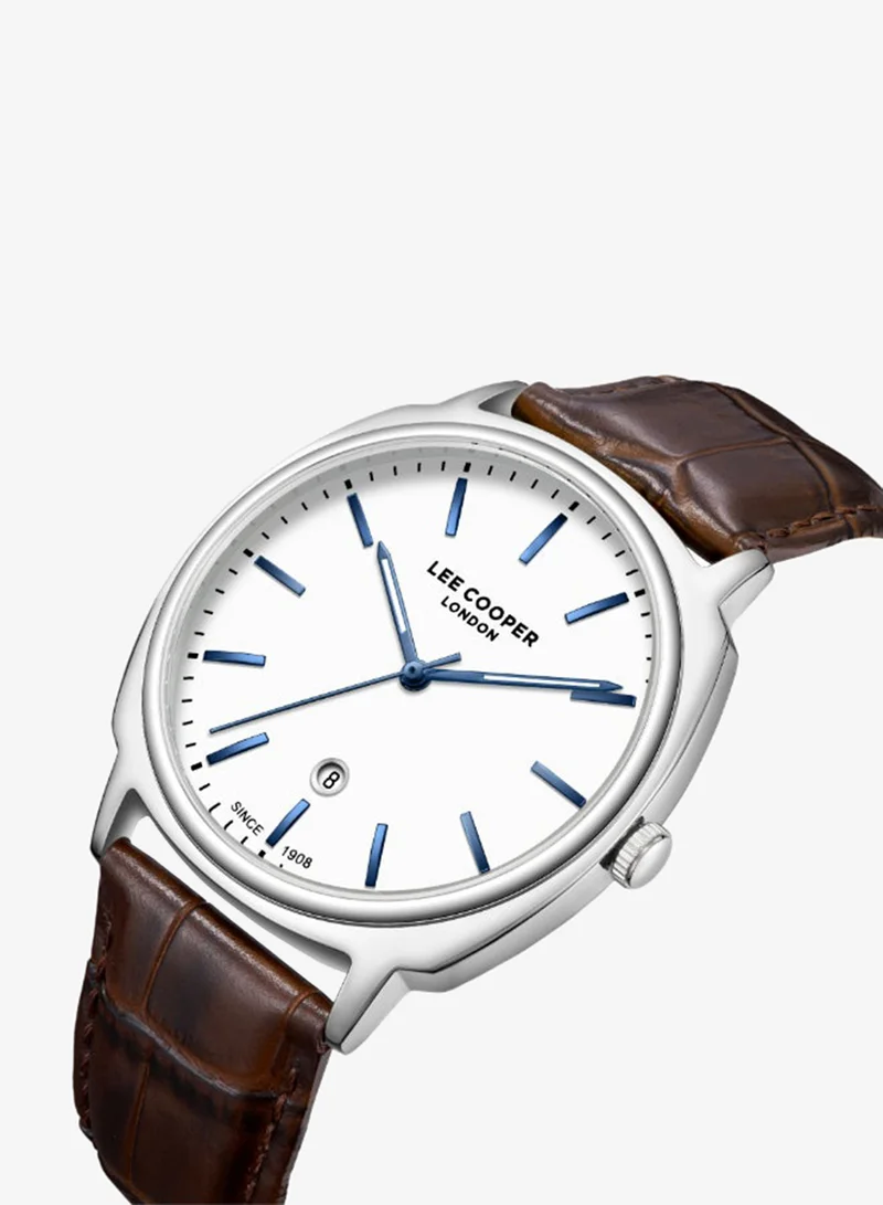 Lee Cooper Men's LEATHER Analog Watch LC08248.332 - 41 mm