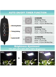 SYOSI SYOSI Grow Light for Indoor Plants, Full Spectrum LED Plant Growing Light, Height Adjustable Desk Plant Growing Lamp, Small Grow Lamp with 4H/8H/12H Timer, 6-Level Brightness, Flexible Gooseneck  - Image 5