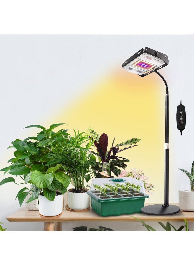 SYOSI SYOSI Grow Light for Indoor Plants, Full Spectrum LED Plant Growing Light, Height Adjustable Desk Plant Growing Lamp, Small Grow Lamp with 4H/8H/12H Timer, 6-Level Brightness, Flexible Gooseneck  - Image 1