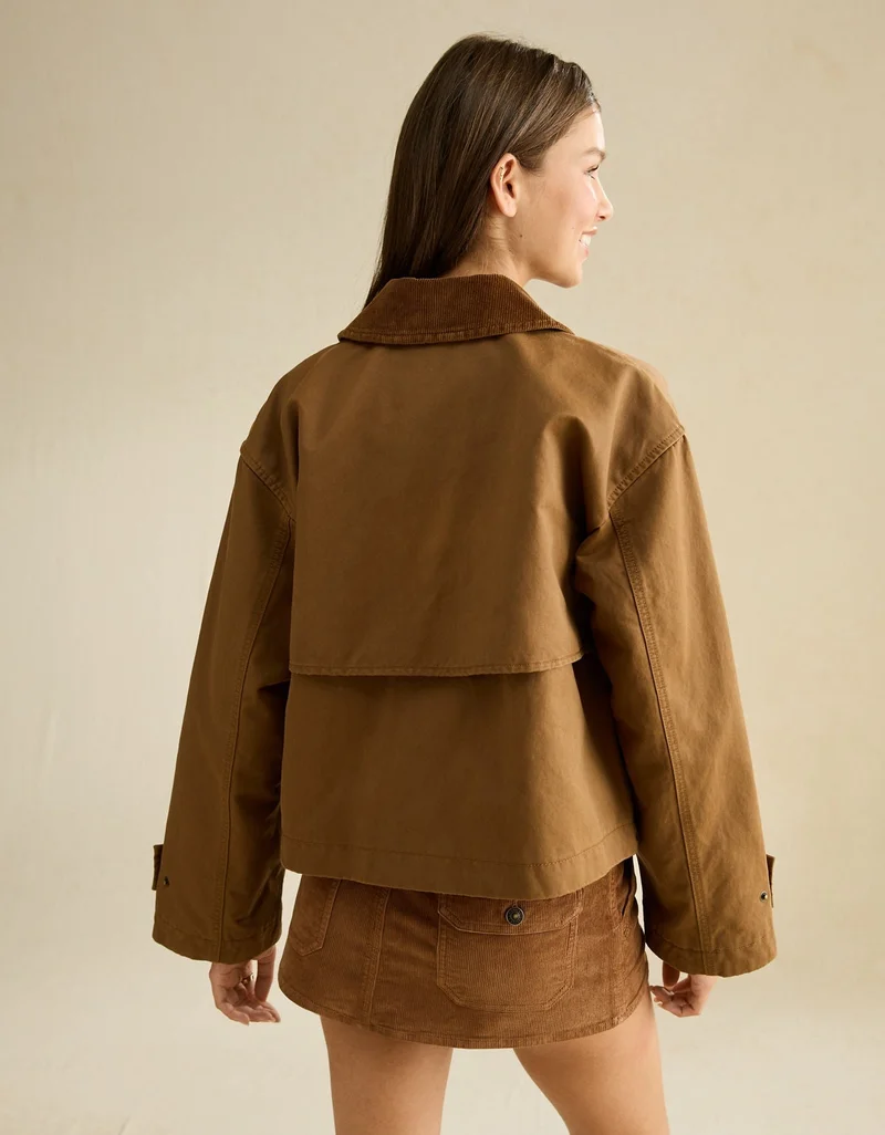 American Eagle AE Cropped Swing Workwear Jacket