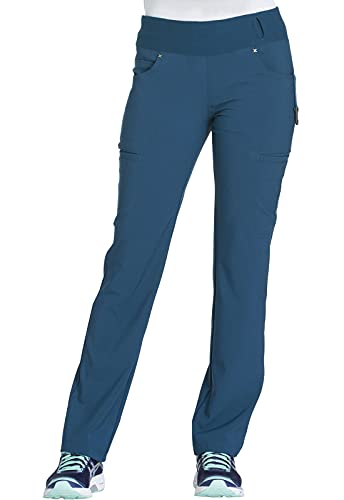 Cherokee iFlex CK002 Mid Rise Pull-On Pant Caribbean Blue S - Image 1