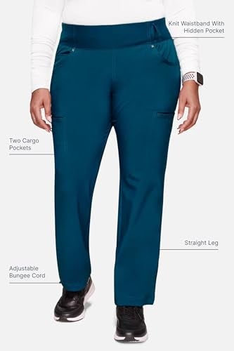 Cherokee iFlex CK002 Mid Rise Pull-On Pant Caribbean Blue S - Image 2