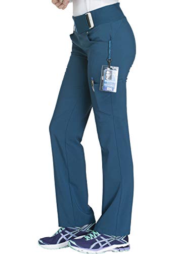 Cherokee iFlex CK002 Mid Rise Pull-On Pant Caribbean Blue S - Image 3