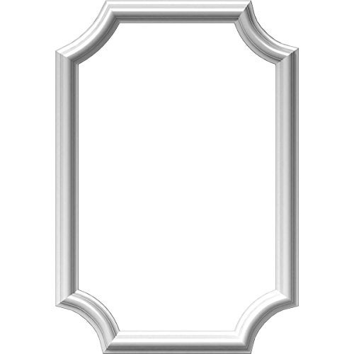 Ekena Millwork PNL16X24AS-02-CASE-4 Ashford Molded Scalloped Wainscot Wall Panel, 16" W x 24" H x 1/2" P, Factory Primed White, 4 Count - Image 1