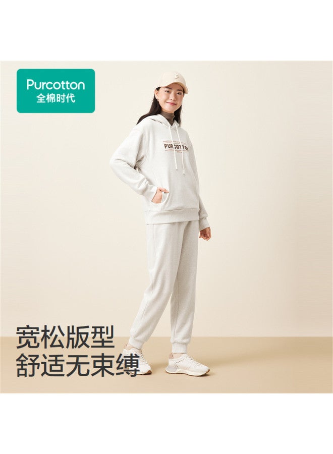 purcotton Ladies' Winter Thick Fleece Hoodie, Loose Casual Fit With Hood, Comfortable And Non-Restrictive - Image 4