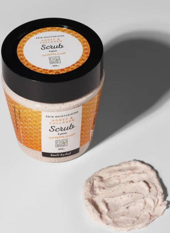 BOBANA Skin Moisturizing Honey And Collagen Scrub 300 g - Image 2