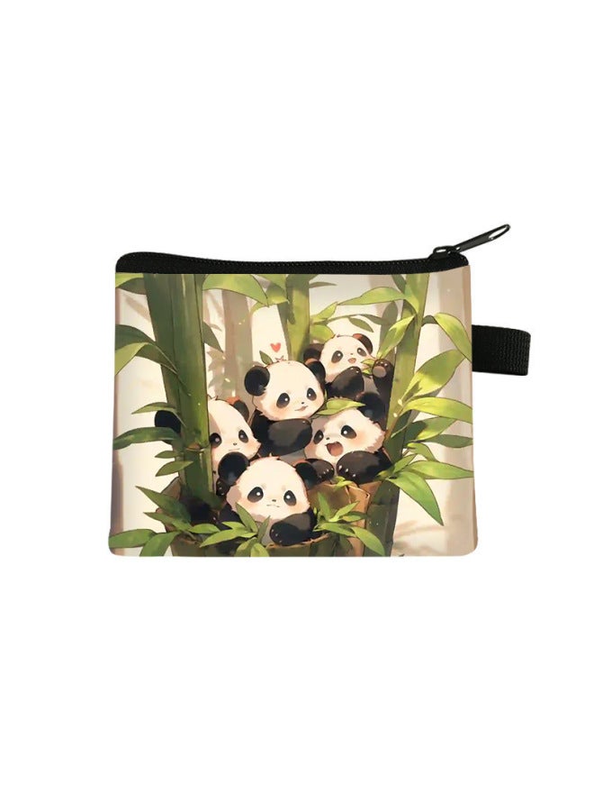 New Panda Children's Coin Purse, Large Capacity, High-end Storage Card Holder, Portable Cute Mini Bag For Students