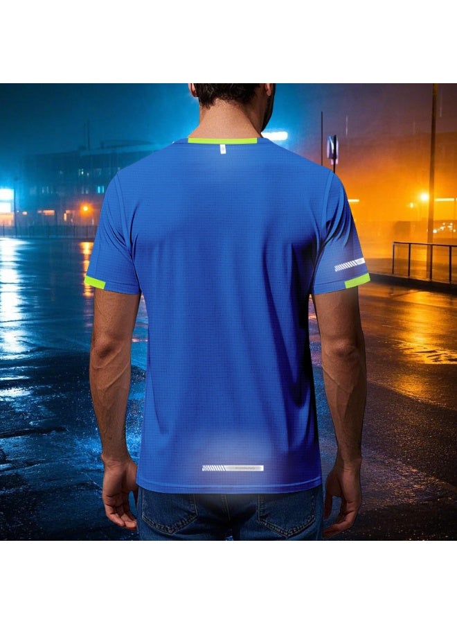 Men's Crew Neck T-Shirt Summer Short Sleeve Casual Tee Solid Color Muscle Fit Workout Top for Gym Daily Wear Sports - Image 3
