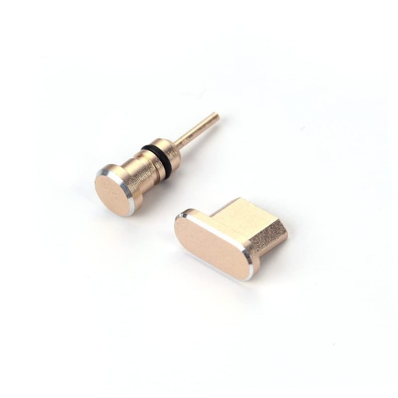2Pcs Micro USB and 3.5mm Audio Jack Dust Plugs Set Anti Dust Black - Image 2