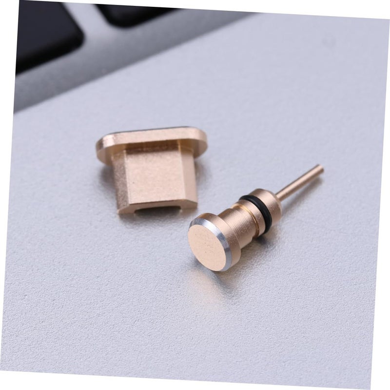 2Pcs Micro USB and 3.5mm Audio Jack Dust Plugs Set Anti Dust Black - Image 4