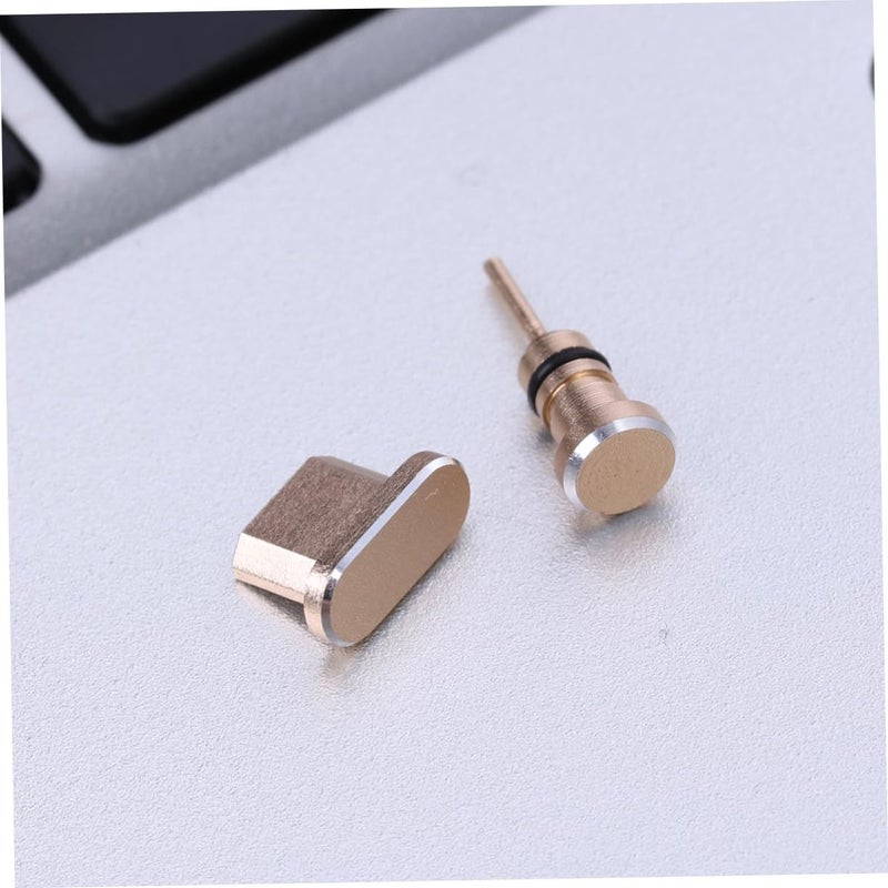2Pcs Micro USB and 3.5mm Audio Jack Dust Plugs Set Anti Dust Black - Image 5