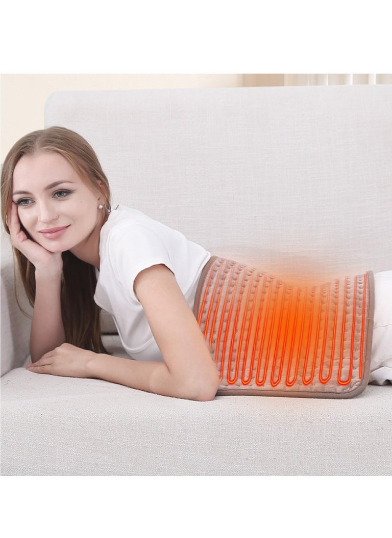 PENG GENERAL Heating Pad Heat Electric Blanket 12in x 24in Heating Pad Soft Flannel Grey  - Image 1