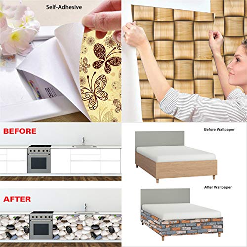 WallDaddy Wallpaper Stickers for Home Decoration Extra Large Size (300x40) Cm Wall Paper for Living Room | Self Adhesive Wall Stickers for Home Green & White Flower Waterproof Kitchen Wall Papers - Image 5