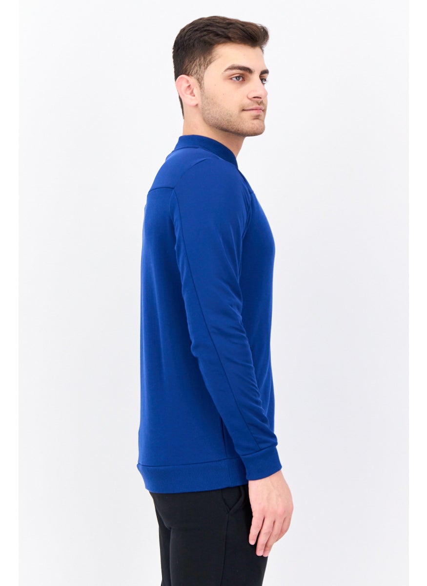 PUMA Men Slim Fit Long Sleeve Outdoor Full Zip Sweatshirt, Blue  - Image 2