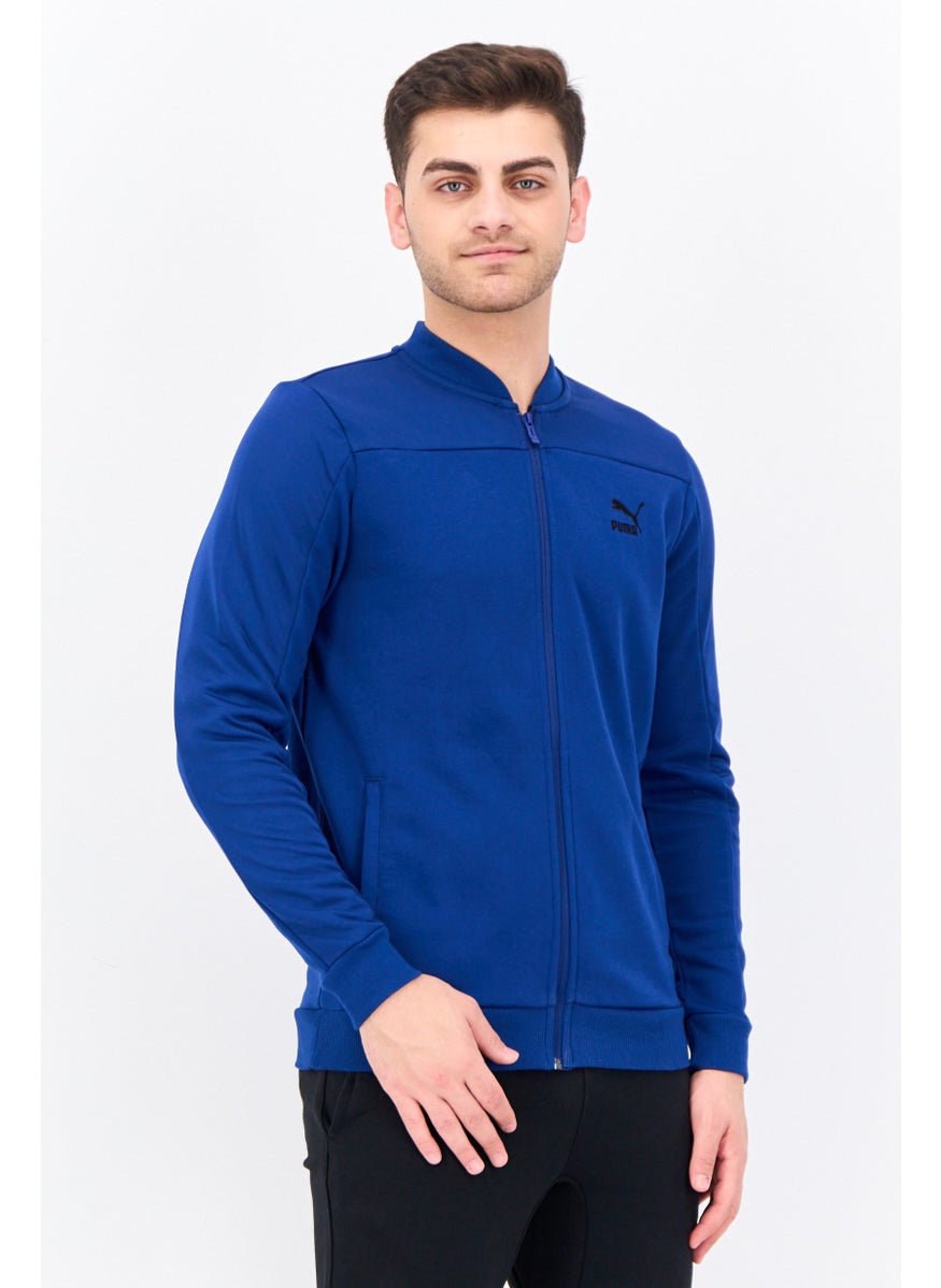 PUMA Men Slim Fit Long Sleeve Outdoor Full Zip Sweatshirt, Blue  - Image 1