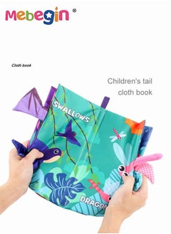 ميبيجين كتب من القماش الناعم للأطفال الصغار ، ألعاب كتب الأطفال على شكل ذيول سمك القرش ، لعبة التعليم المبكر للأطفال الصغار ، كتب الحيوانات الطائرة  - Image 4
