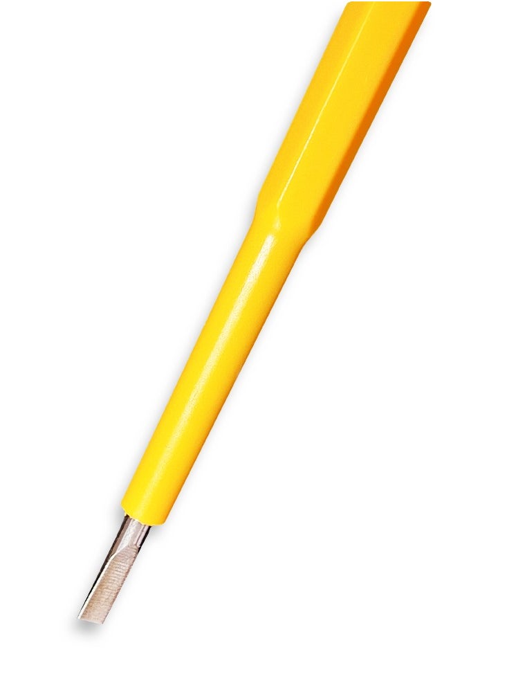 ABC Electrical testing screwdriver with built-in indicator light 500V that automatically lights up when an electric current is detected, made of plastic for high-quality insulation, sharp flat head suitable for simple screwing and tightening, as well as testing function  - Image 3