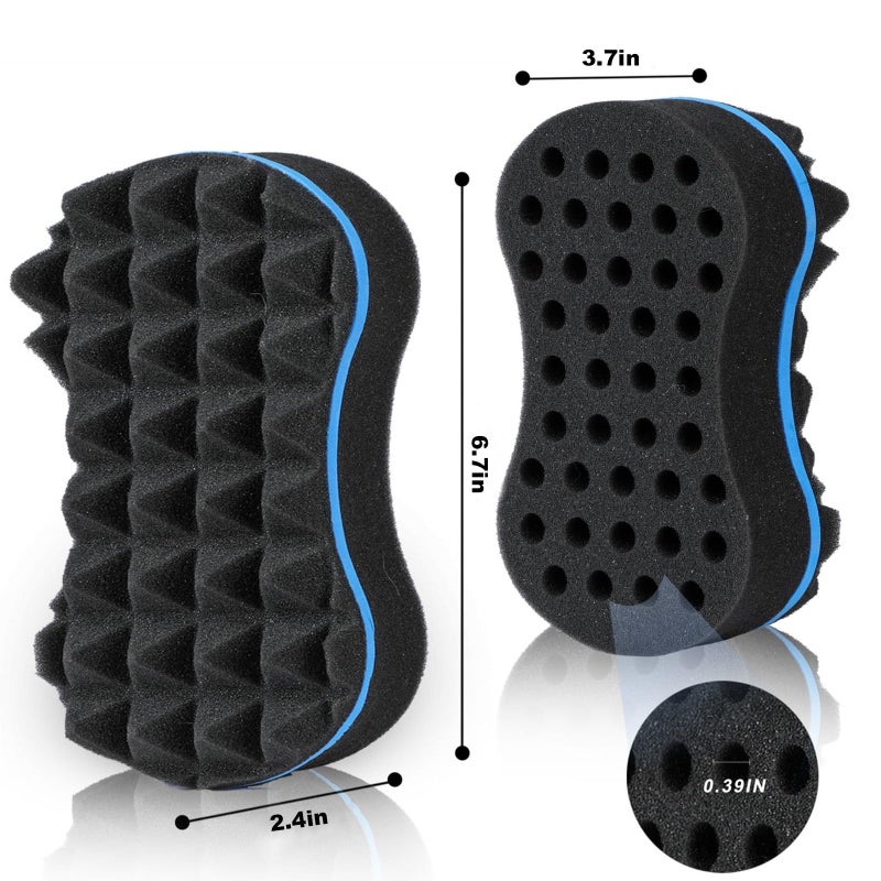 Supaze Hair Sponge for Curls, Small Holes Hair Sponges for Men Curls, Curling Sponge for Men Double-sided, Hair Sponges for Natural Hair Women, Twist Brush, Hair Twist Tool 1Pcs - Image 3