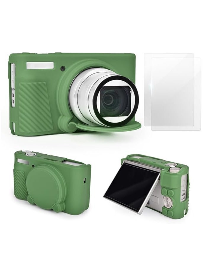 Canon SX740 Camera Bag Accessory Set 【with 2 LCD tempered film】, silicone protective case compatible with Canon PowerShot SX730 SX740 HS digital camera - Image 1