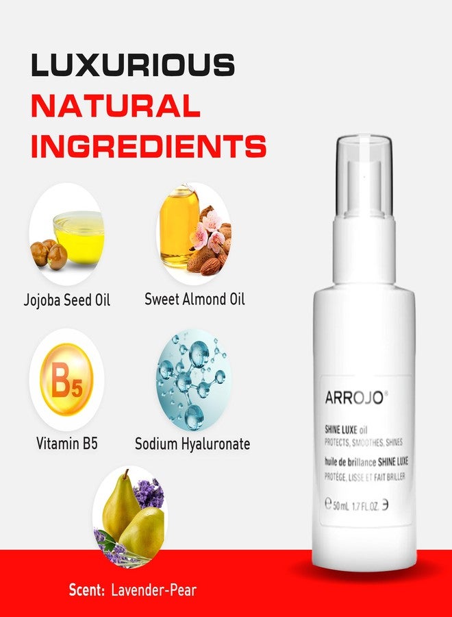 Arrojo Shine Luxe Hair Oil, 1.7 fl oz - Cruelty-Free, Paraben-Free Sulfate-Free Leave-In Oil with Vitamin B5, Jojoba & Sweet Almond - Intense Hydration & Heat Protectant for All Hair Types - Image 4