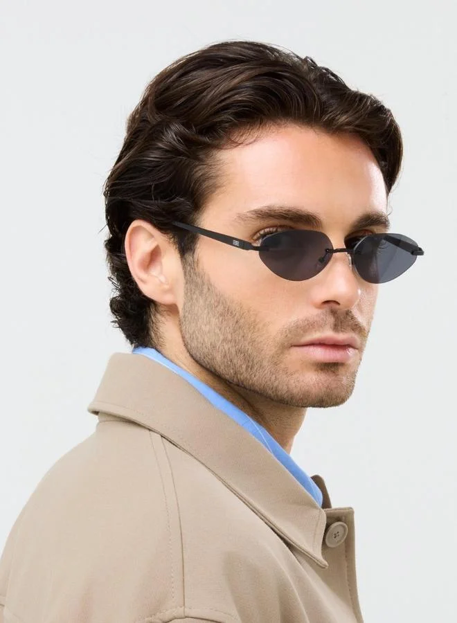 بلاك أوت BlackOut Unisex Clarence Oval Sunglasses
