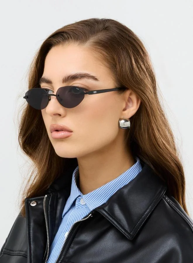 بلاك أوت BlackOut Unisex Clarence Oval Sunglasses