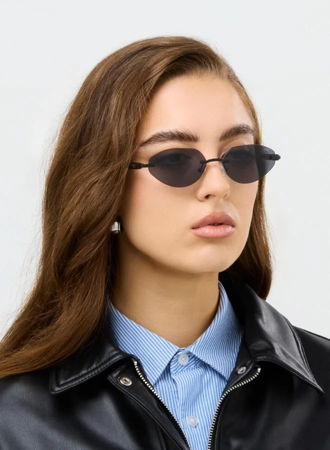 بلاك أوت BlackOut Unisex Clarence Oval Sunglasses