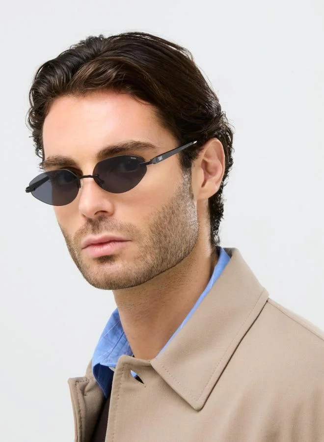 بلاك أوت BlackOut Unisex Clarence Oval Sunglasses